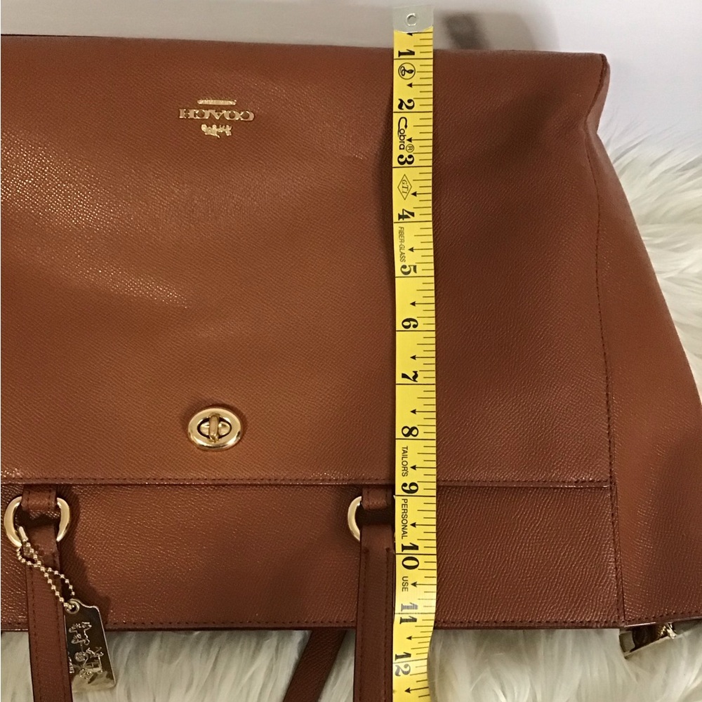 Coach 78246 Tan Crossgrain Leather Folio Large Business Tote Dustbag - Picture 5 of 16